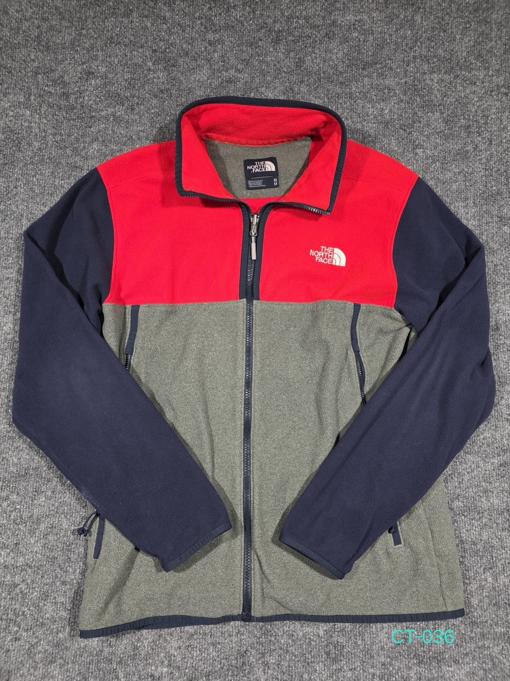 The North Face Men's Colorblock Fleece Jacket - Red, Navy, Gray